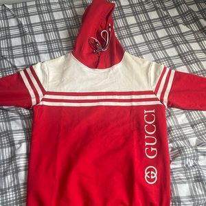 Red and White Gucci Hoodie only been worn for 1 week